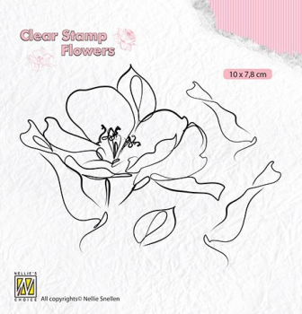 Nellie's Choice Clear Stamp,  "wild rose"